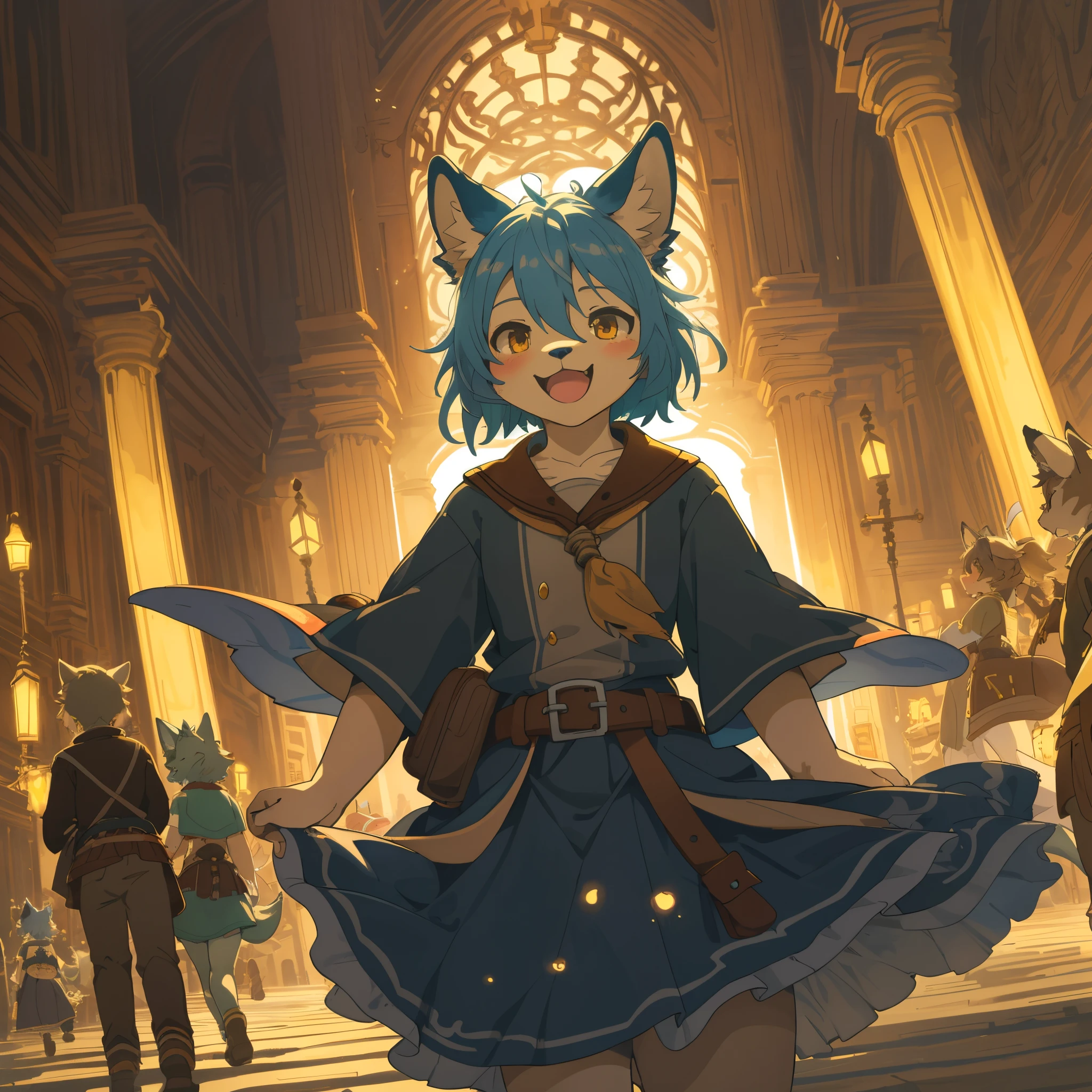cover_page, highres, top quality, best quality, paid reward available, High-quality illustrations, unparalleled masterpiece, perfect artwork, absurdres, super high resolution, detailed background, Gaslight Fantasy, Beautiful World Heritage, 6+boys, 6+girls, Happy, joyful(Photos of solo travelers)(kemono, furry anthro)cinematic lighting, dynamic angle,