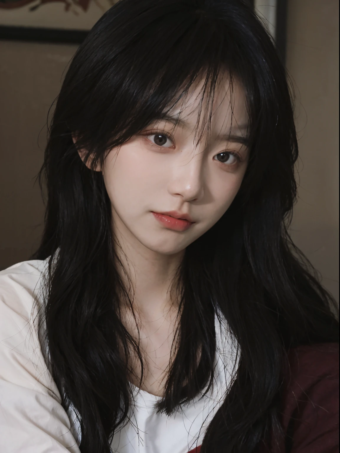 Best quality， 超高分辨率， （realistically：1.4），A woman wearing a white top,Take a pose and take a picture,nevando，🤤 girl portrait, beautiful Korean women, gorgeous young korean woman, Korean girls, Urzans, Young and cute Korean face, Cute and delicate face, Those girls&#39; The avatar is cute and exquisite, beautiful young korean woman, young and lovely Asian face, Pale round face, Cute Korean face, Beautiful Asian Girls