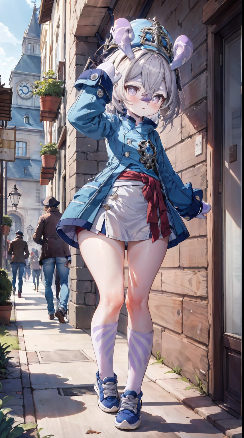 (masterpiece), best quality, expressive eyes, perfect face,nsfw:1.1,full body,breathless:1.1,full-face blush:1.1,small breasts,covering chest by right hand:1.3,public indecency,female masturbation