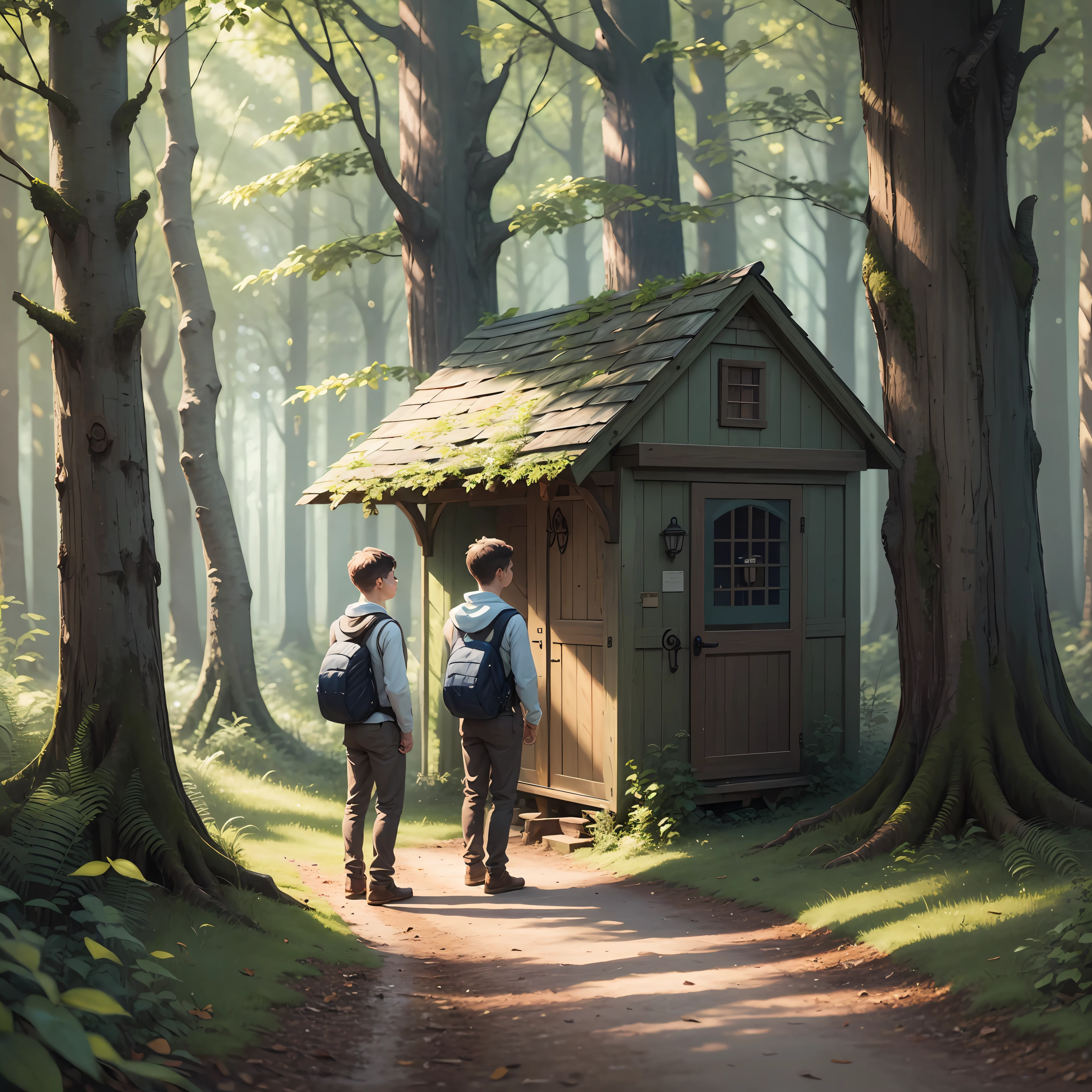 Victor and Daniel are in the woods and find a tree with a small door in its trunk. --auto --s2
