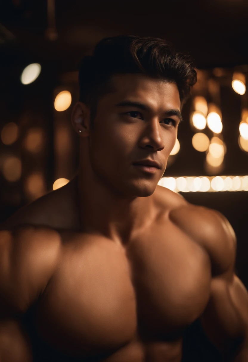Man in nightclub, Ripped,Bigchest, lean and muscular, well-muscled, lean but muscular, beautiful handsome body, very muscular, muscular bodies, shirtless, Muscular men, sexy muscular body, musculature, Attractive body, well-muscled, muscular build,Gentle face,asian human,20-years old