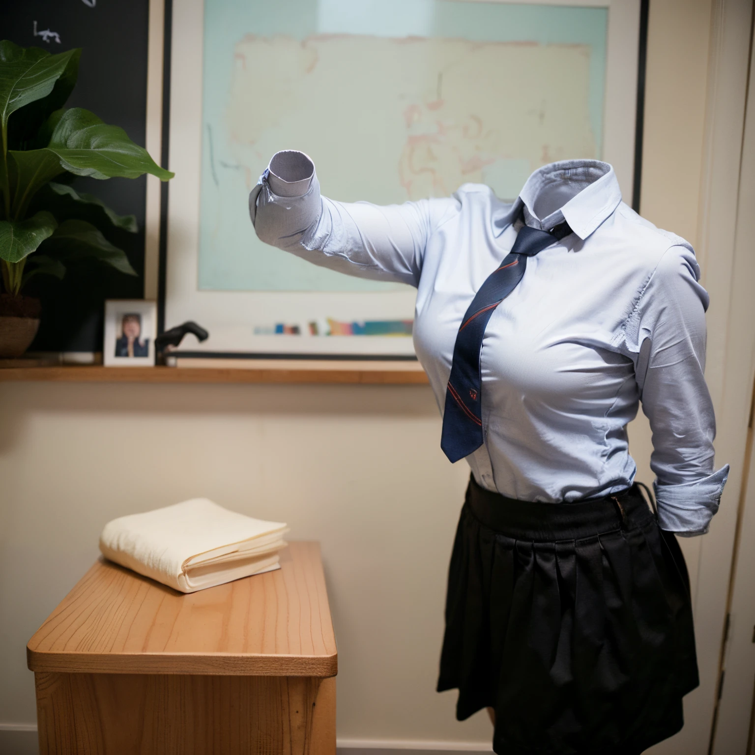 (chubby, fat), school uniform, school tie, (from above:1.2), (cute pose), (invisible, no humans, headless, faceless:1.5), (cute big breasts), (close-up shot of hip), (16k, RAW photo, best quality, masterpiece:1.3), (realistic, photo-realistic:1.37), photon mapping, radiosity, ((Hasselblad photography)), physically-based rendering