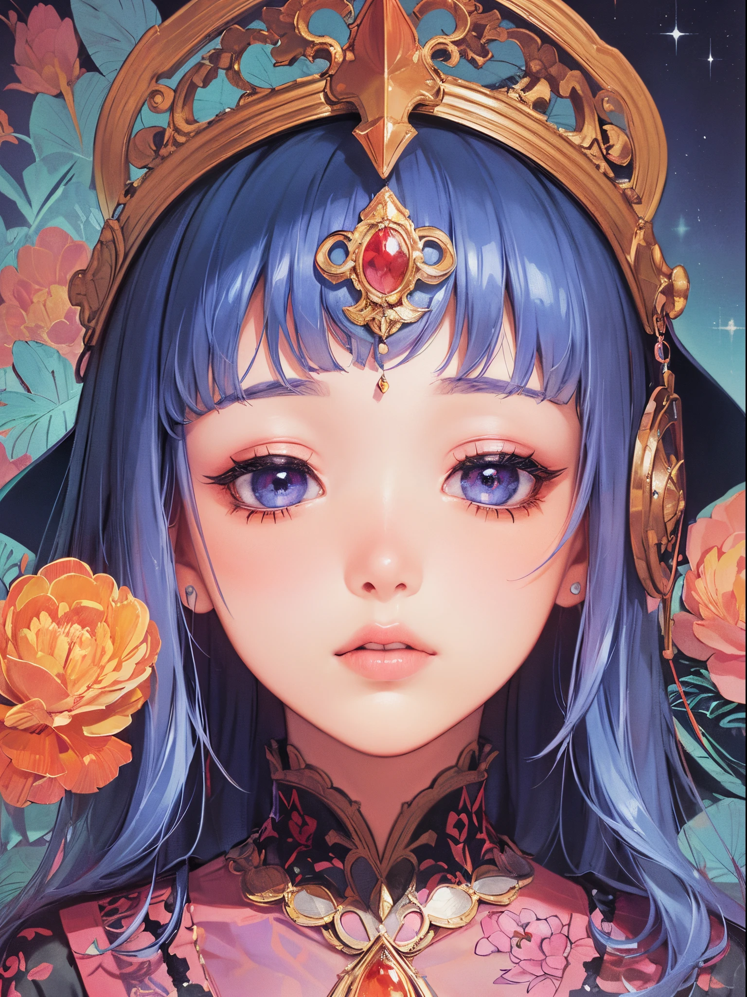 Butterfly motif、orange tone、Vibrant colors、((masterpiece)))、(((top-quality)))、((ultra-detailliert))、(A hyper-realistic)、(highly detailed CGillustration)、Official art、Naples in the early 20th century、Decadent、Madame Papillon、Cool Beauty、Masquerade、refinement、Elegance、Gorgeous、Masks that cover most of the face、Colorful and detailed mask design、matchless beauty、Fans、gorgeous dress、jewely、Female Solo、Perfect Angle、perfect-composition、full body Esbian