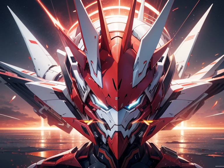 Best quality, Darling in the frankxx, Mecha, detailed anime background, Zero Two