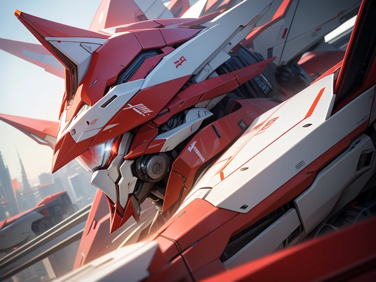Best quality, Darling in the frankxx, Mecha, detailed anime background, Zero Two