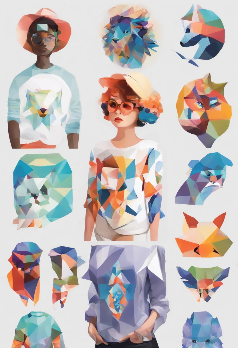 Create a captivating T-shirt design that seamlessly blends the charm of stickers with the allure of realistic photos. The central theme should revolve around adorable animals, combining both cuteness and aesthetics. Incorporate funny and whimsical elements, drawing inspiration from the playfulness of stickers. Emphasize the use of PNG images without backgrounds to ensure a clean and versatile design. Take cues from the aesthetic appeal of the ADLV brand to infuse a trendy and stylish vibe into the overall composition. Your goal is to produce a visually striking design that resonates with individuals who appreciate a fusion of realism, humor, and contemporary aesthetics. Ensure that the design is versatile enough to capture attention and convey a sense of playful sophistication, making it an ideal fit for a wide range of audiences.