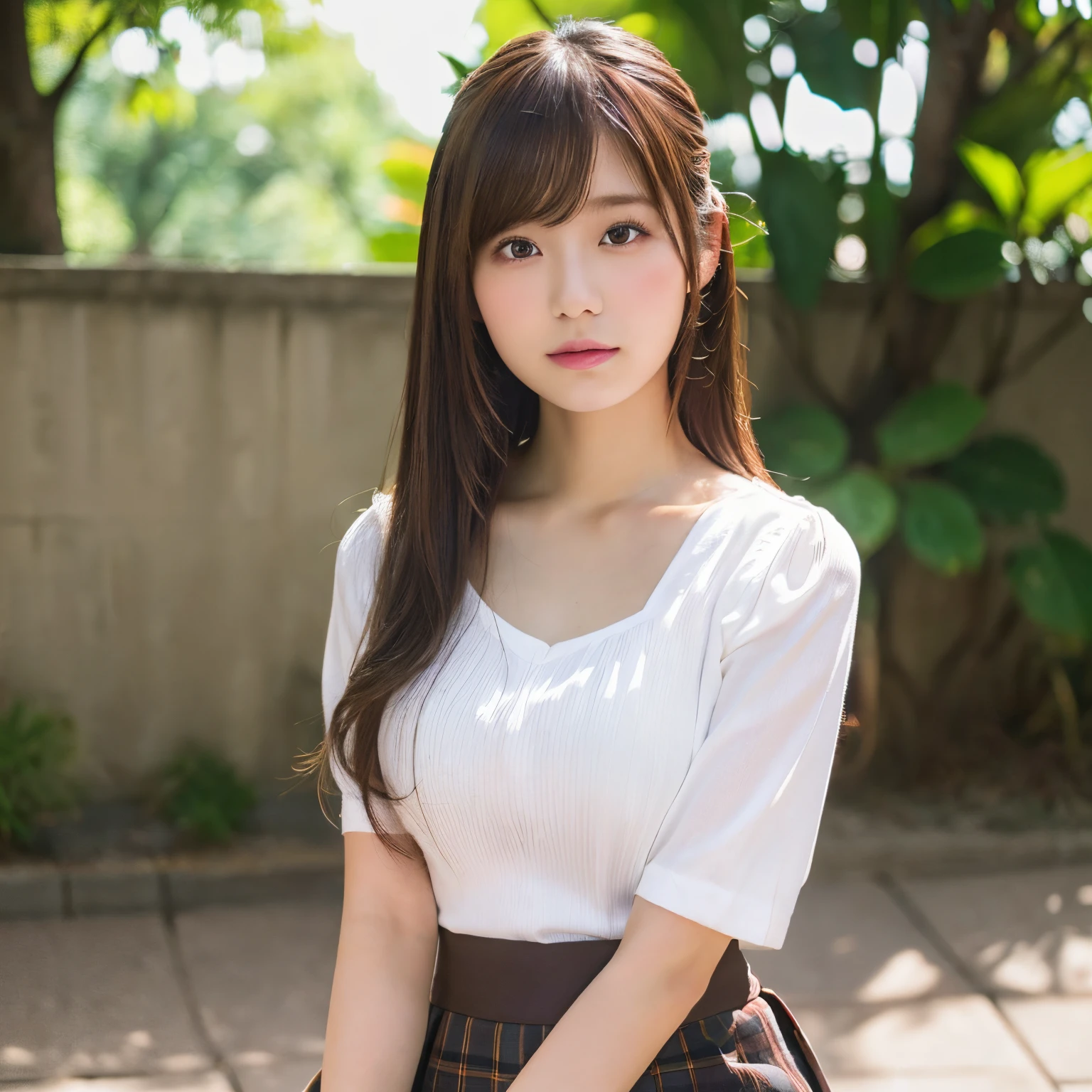 (Best Quality,4K,8K,hight resolution,masutepiece:1.2),Ultra-detailed,(Realistic,Photorealistic,Photorealsitic:1.37),cute-style,skirt by the,dian,Dribbling High Detail 8K,Studio Lighting - V 6, Real life girls, portrait of a japanese , Clothes with a loose chest