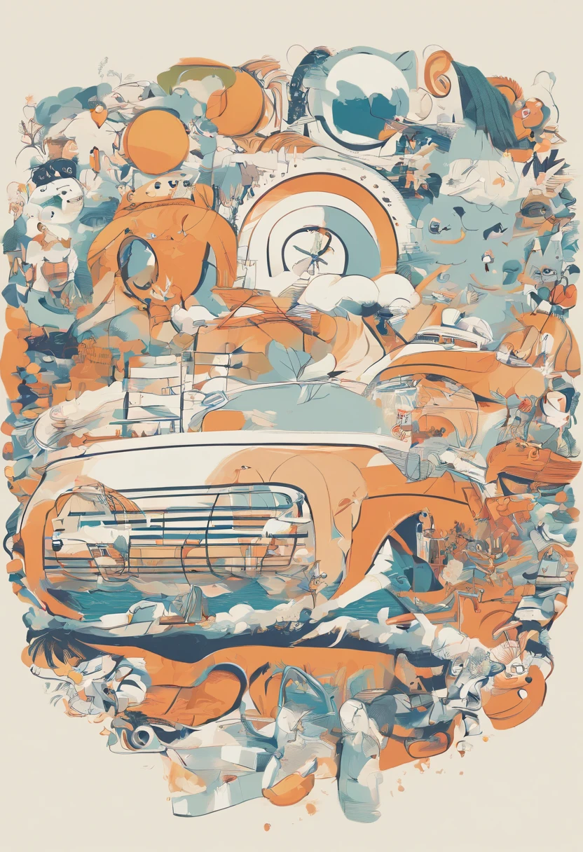 Fashion an alluring T-shirt design that seamlessly amalgamates the appeal of stickers with the refined touch of realistic photos, while introducing a dash of playfulness through 2D elements. The focal point of the design should showcase adorable animals, skillfully capturing both the enchantment of cuteness and the aesthetics of contemporary design. Weave in amusing and whimsical 2D elements, inspired by the lighthearted spirit of stickers, and emphasize the use of PNG images without backgrounds for a clean and adaptable design.

Integrate a singular, eye-catching image element that serves as the centerpiece of the design, strategically placed to enhance the overall visual impact. This image should complement the theme of the design, resonating with the playful sophistication reminiscent of the ADLV brand. The goal is to create a visually arresting design that appeals to those who appreciate the fusion of realism, humor, and modern aesthetics. Ensure the design's versatility to cater to a diverse audience, positioning it as an ideal choice for individuals seeking a T-shirt that effortlessly blends creativity and contemporary style.