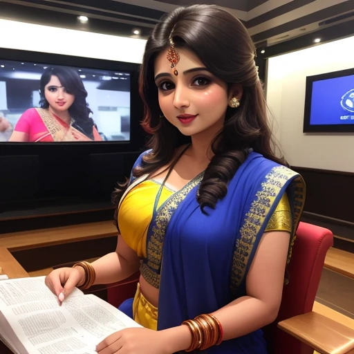 Indian lady news anchor