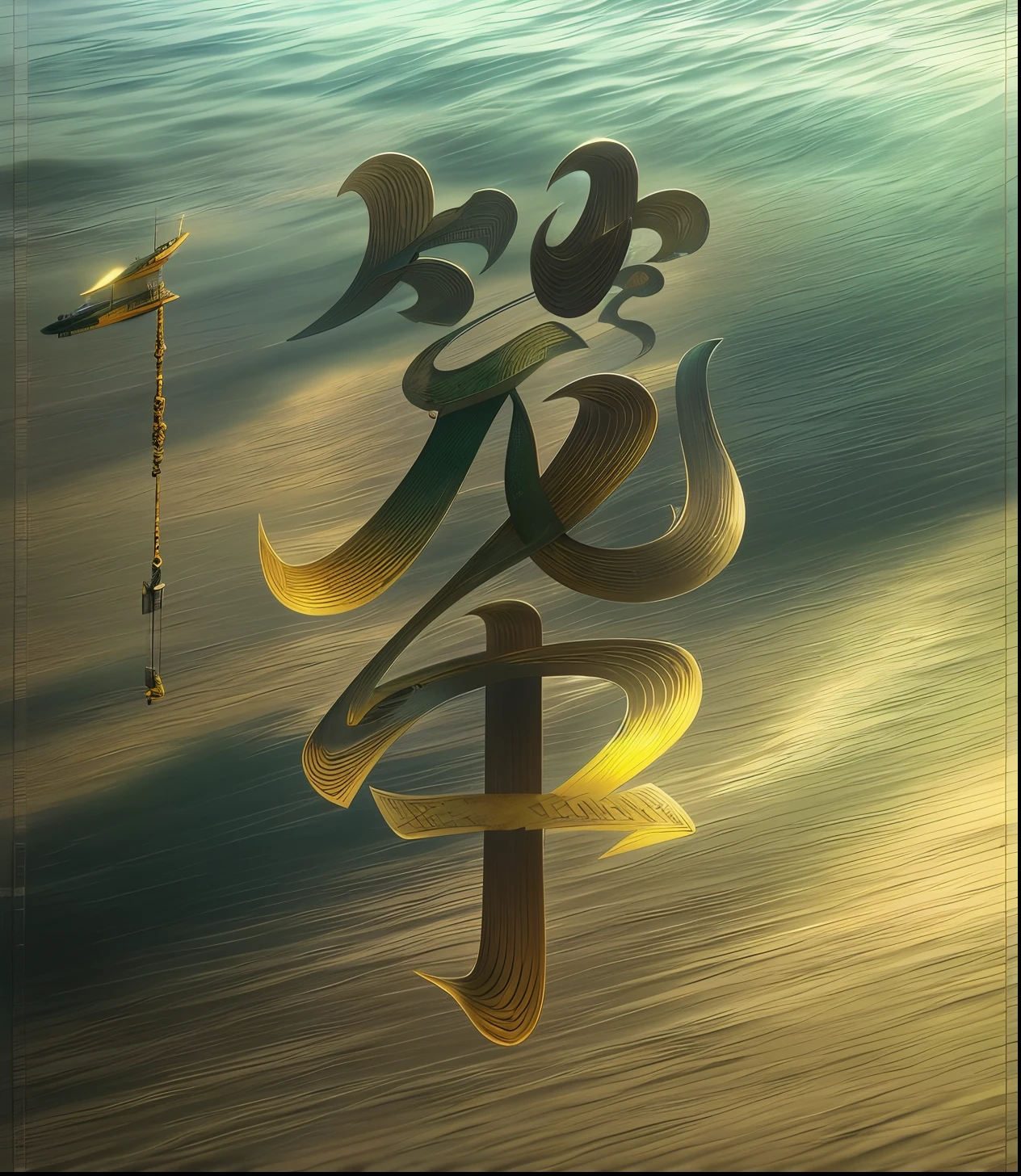 (the sea),swell sea,There is an iron cage at the bottom of the sea,(Iron cage:1.5), cyber punk personage, Exquisite renderings, 3D rendering and cropping, sci - fi mongolian village, sci-fi temple appearance, 4k highly detailed digital art, hyperdetailed 3d matte painting, hyperdetailed 3d matte painting, by Yu Zhiding, Realistic fantasy rendering, chinese fantasy,(clean backdrop)
