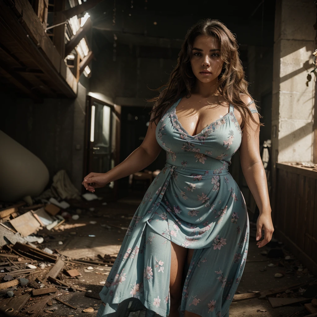 ((curvy woman running away from cheating husband)), fleeing, ((big curvy hips)), lightening, thunder, stormy, big tornado, glowing, blowing long messy hair, bright clear eyes, (flower dress), powerful, 24mm, 4k, soft cinematic light, RAW photo, photorealism, photorealistic, intricate, elegant, highly detailed, sharp focus, ((cinematic look)), soothing tones, insane details, intricate details, hyperdetailed, low contrast, soft cinematic light, dim colors, exposure blend, hdr, faded, (epic), sexy, magical, blooming, iridescent, epic, jewelry, sweaty, broken heart