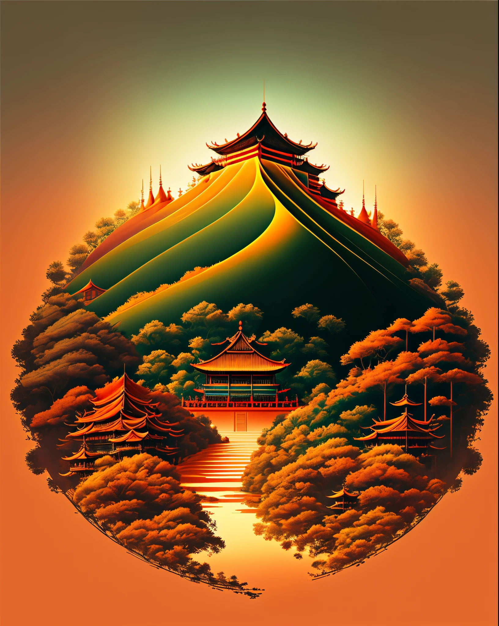 China-style,Color composition
