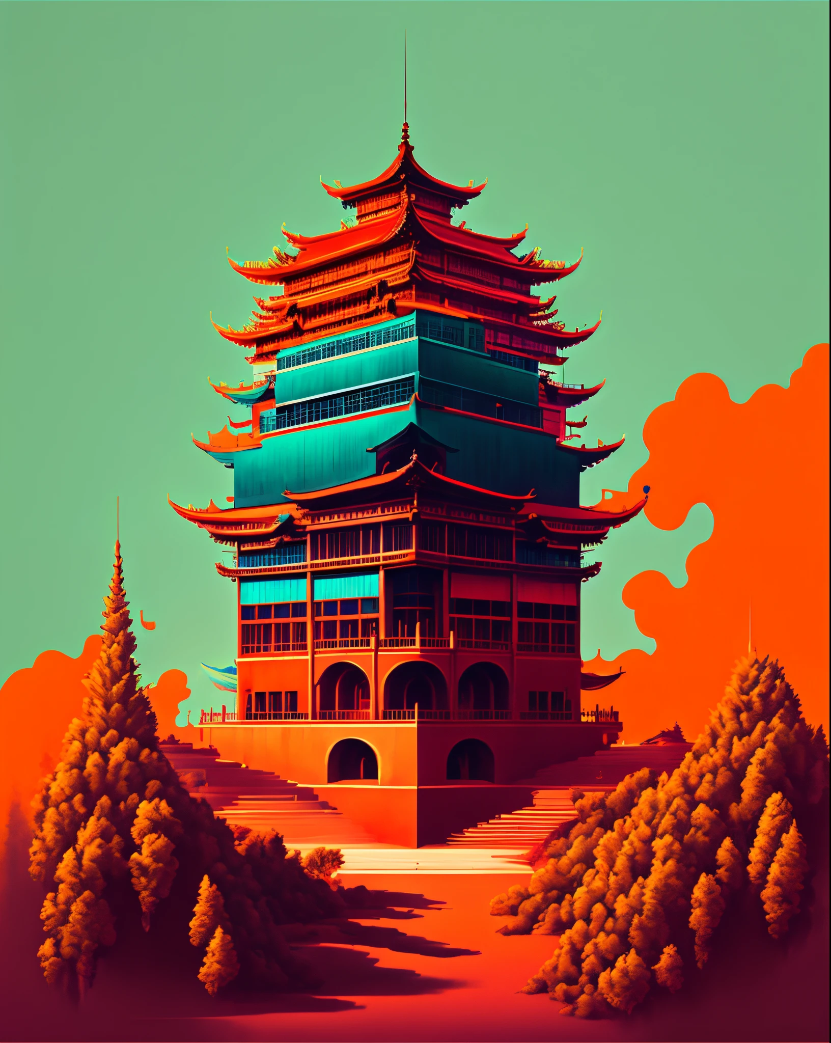 China-style,Color composition