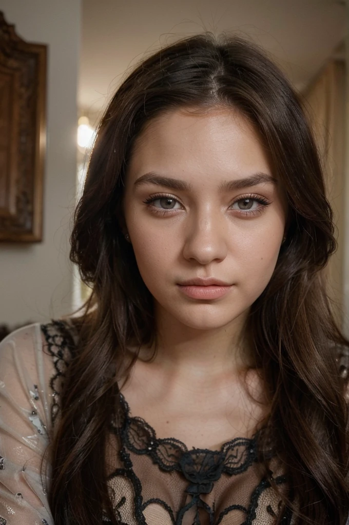 ((best quality)), ((Meisterwerk)), (Detailliert), Perfektes Gesicht, 1.1, Hochdetaillierte Gesichts- und Hautstruktur, Detaillierte Augen, brown eyes, brown colored eyes, cute makeup, Anastasia 24 year old russian, cute instagram selfies, cute posing, brandy melville fashion