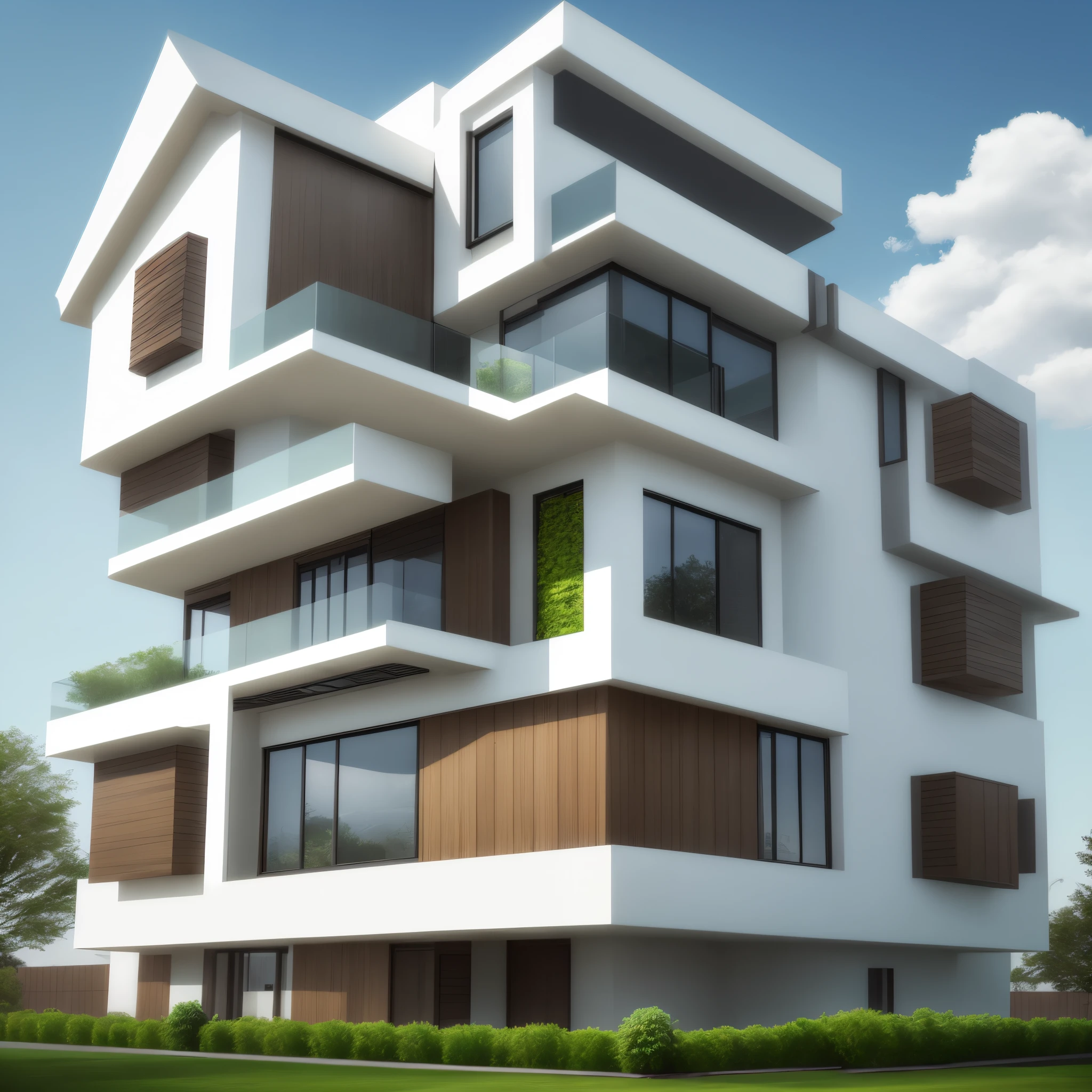 Exterior house design that have some futuristic look
