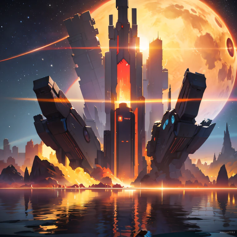he Great Rift Valley region of the Martian Mo River alluvial plain,Rock Sugar Onyx nuclear-powered command gunboat Black Gold Cruiser Tower Snow Red Marble Glow Space Station 1:3 Models,starrysky,Cyberpunk art of a,Rembrandt light,Detail portrayal,macro shot,surface reflection,high definition detail,Dingdall effect,Light and shadow intensification,The light shines,particle fx,3D modeling,Surface reflected light,detail-rich,The texture is delicate,Strong visual impact,Hyper-detailing,A high resolution,high saturated,Ray traching,Light and shadow effects,16K smooth,A high resolution