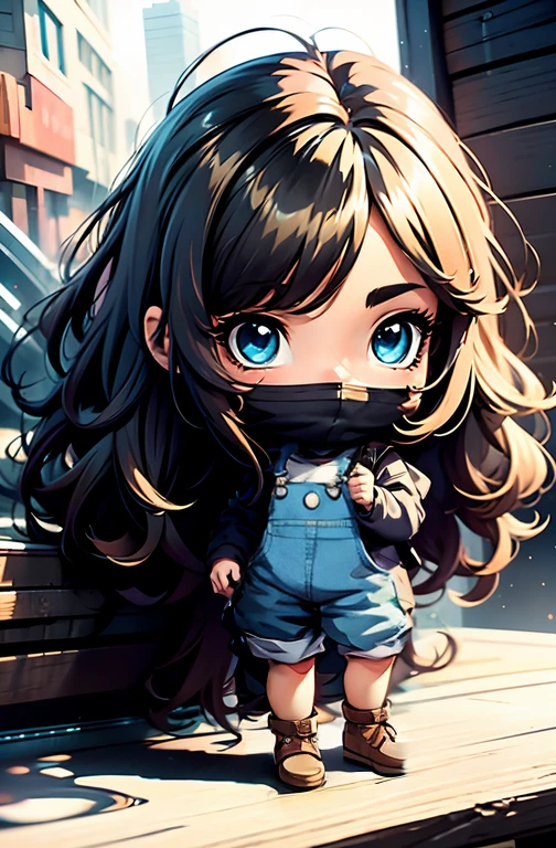 chibi overalls