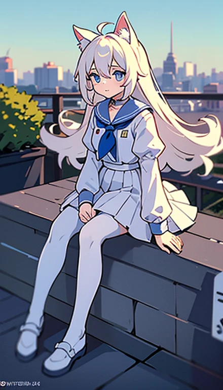 {{cute anime face}}, (best quality),glitch art,(Pixel art),grain,a pixel girl,pixel face,pixel body, solo, skirt, sky, sitting, white pantyhose, cloud,outdoors, neckerchief ,day, bangs, fence, shirt, ahoge, rooftop, long hair, white pantyhose,white hair,beautiful eyes, white skirt, white, animal ears, blue sky,white shirt, looking at viewer, closed mouth,cat ears, chain-link fence, white skirt, cloudy sky, trash can, pleated,no shoes,hight buildings in distance,cityfull body,city in distance,(pixel)
Negative prompt: lowres, bad anatomy, bad hands, text, error, missing fingers, extra digit, fewer digits, cropped, worst quality, low quality, normal quality, jpeg artifacts, signature, watermark, username, blurry,bad feet,EasyNegative
Steps: 35, Sampler: DPM++ 2S a Karras, CFG scale: 7, Seed: 364100734, Size: 448x768, Model hash: e729bb2a94, Model: Free Furnace 73, Denoising strength: 0.52, Clip skip: 2, ENSD: 31337, Version: v1.2.1, Hires upscale: 1.8, Hires upscaler: Latent (nearest)