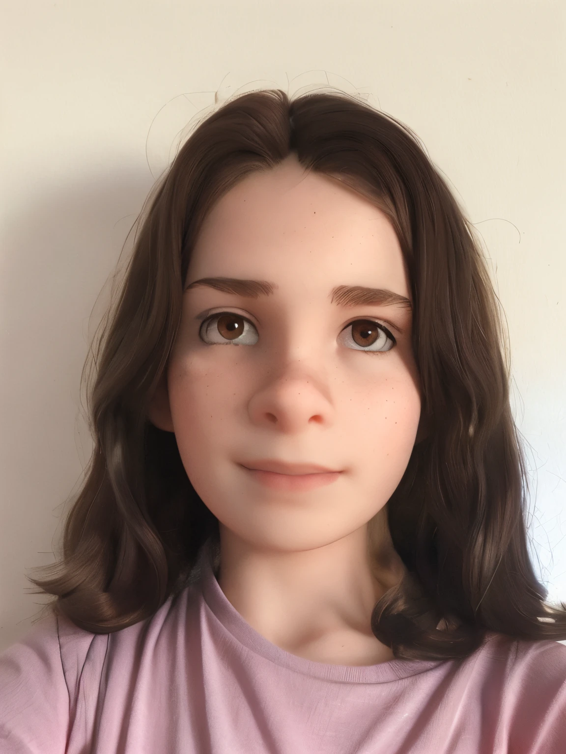 Disney Pixar Poster Style There's a woman with long hair and a brown shirt, cerca de 3 5 anos, 3 0 anos de idade mulher, Mulher de 30 anos, (38 anos), Ekaterina, Mulheres de 40 anos, 38 anos, selfie de uma jovem mulher, retrato frontal, 3 6 anos, 3 2 anos