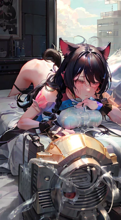 hanekawa tsubasa、eye glass、Braids、A dark-haired、large boob、fullnude、 (Black hair, Brown eyes, Round face), Colossal tits, With ribbon, (nose blush, Naughty, half opened eye, Drooling),On the bed in the infirmary, [Full body shot]、BDSM、Plenty of love juice、pale pubic hair、Wearing a black dog collar,Full body shot,body piercings,Large open legs、eye glass、Lying in bed、Hands tied above the head、Head-to-toe shots、Hand flail、fetters、Squirting、spout、There are a lot of them all over the body,Colossal tits、Soak up the bright sunshine under the tropical sun、The udder is squeezed out with a rope、Woman in chains、slightly turned to the side、The lower back is cramping up and down、Chest is bobbing up and down、Crying in pain、お漏らし、A dark-haired、facing back