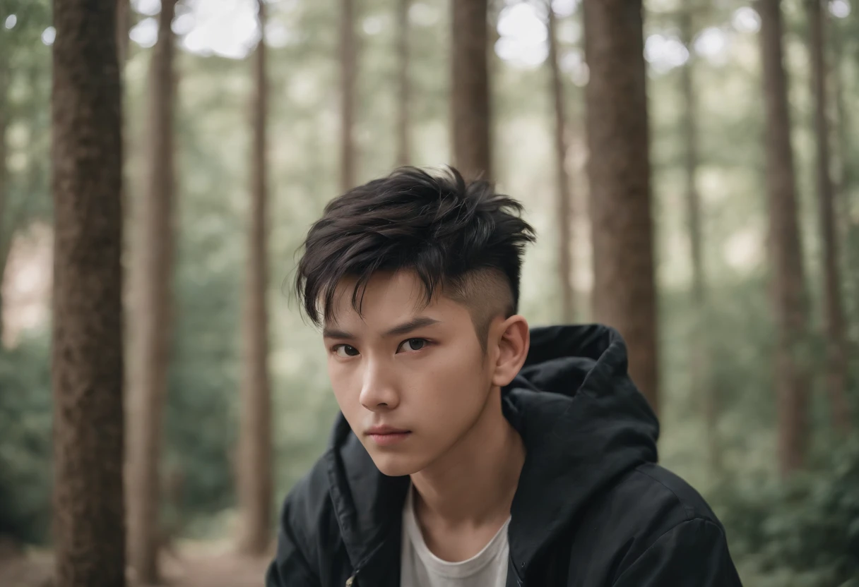 Masterpiece, 1boy, Superb Style, Streetwear chothes, Outdoor, Upper Body, Shikamaru nara, bright eyes, black hair, cool boy,ultra detail,Sharp, full hd,8K