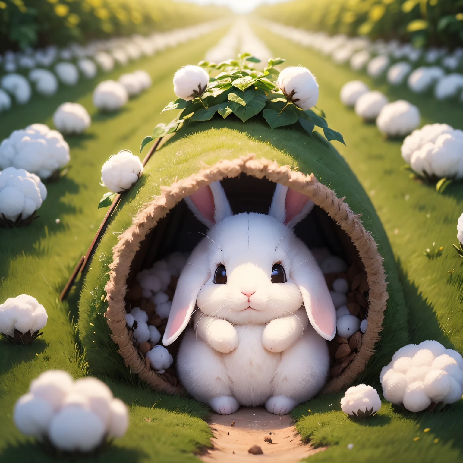 Meet Cotton, the little bunny, living in a snug burrow in a sunny meadow. Cotton has the softest fur and the cutest ears. One sunny day, something exciting is about to happen as Cotton takes a hop outside the burrow. Get ready for a special adventure with our fluffy friend!