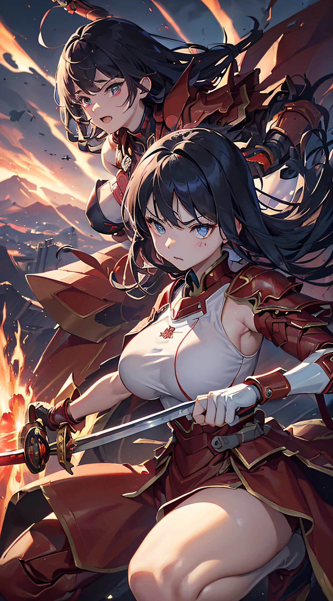 (最high quality, High resolution, Textured skin, high quality, Attention to the outline, Precise CG unification), (woman), One person, Black Hair,Long Hair, Wizard, quiet,((Hurt:1))