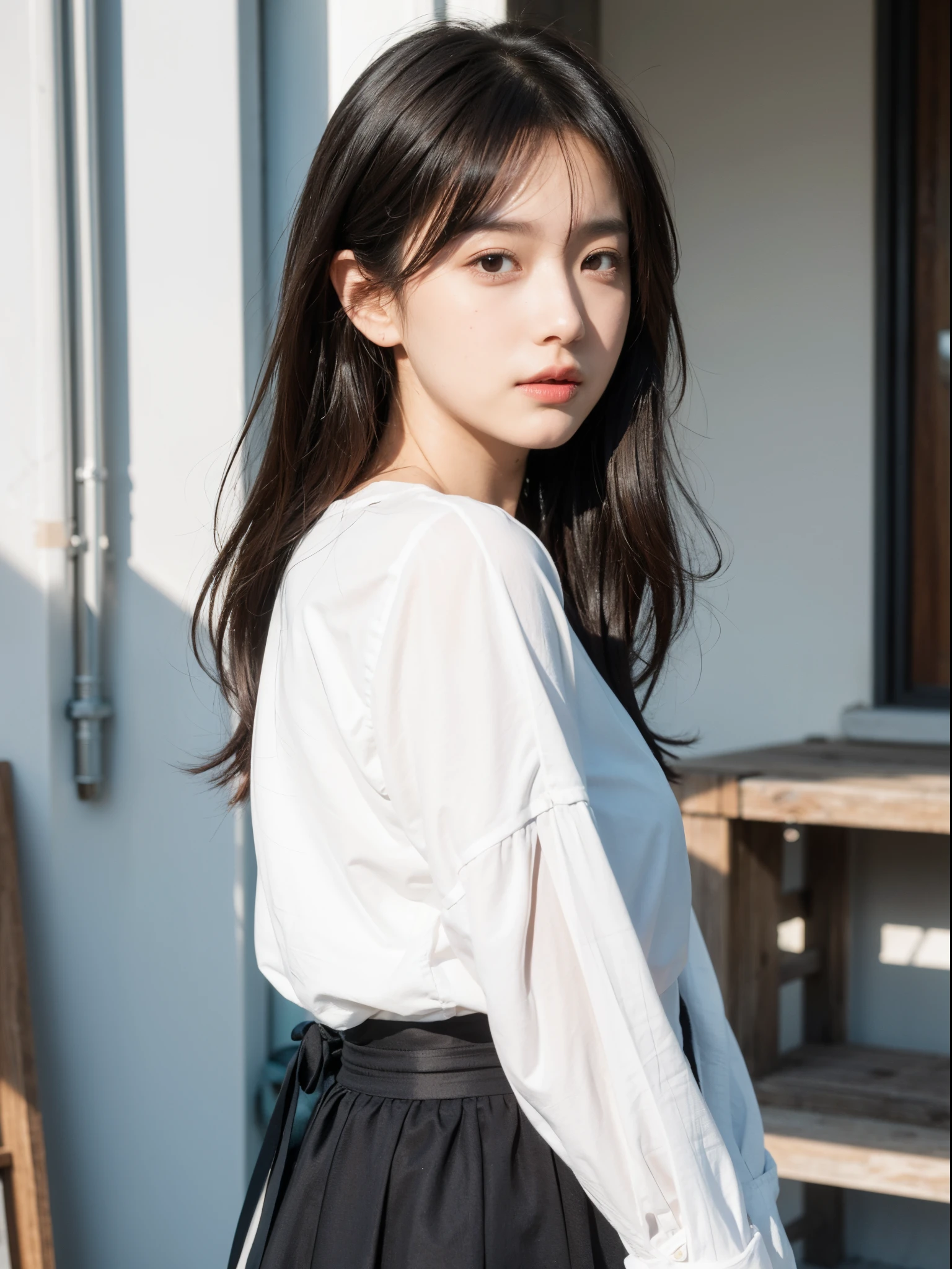 arafed photo of a woman with a white shirt and a black hair, shiori teshirogi, kotegawa yui, yasumoto oka, narumi kakinouchi, chiho, kimi takemura, 奈良美智, harumi, sui ishida, aoi ogata