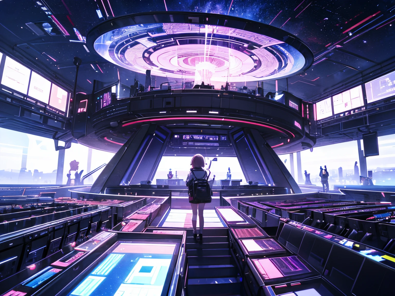 (masutepiece)(high-detail)An electronic world that feels like science fiction、A space that feels like inside a machine、Virtual space、near future、landscapes