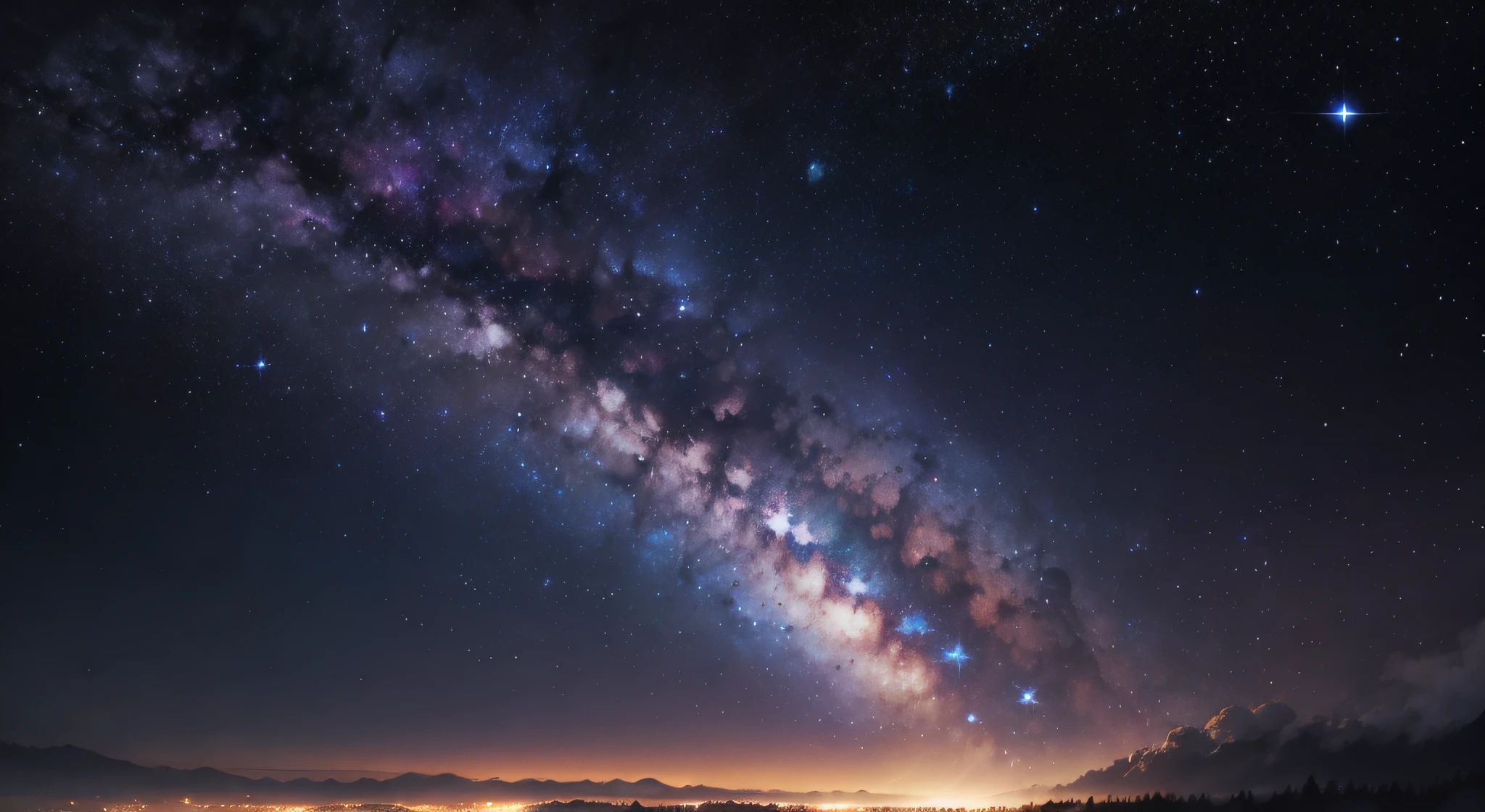 starrysky, milky ways, Main background