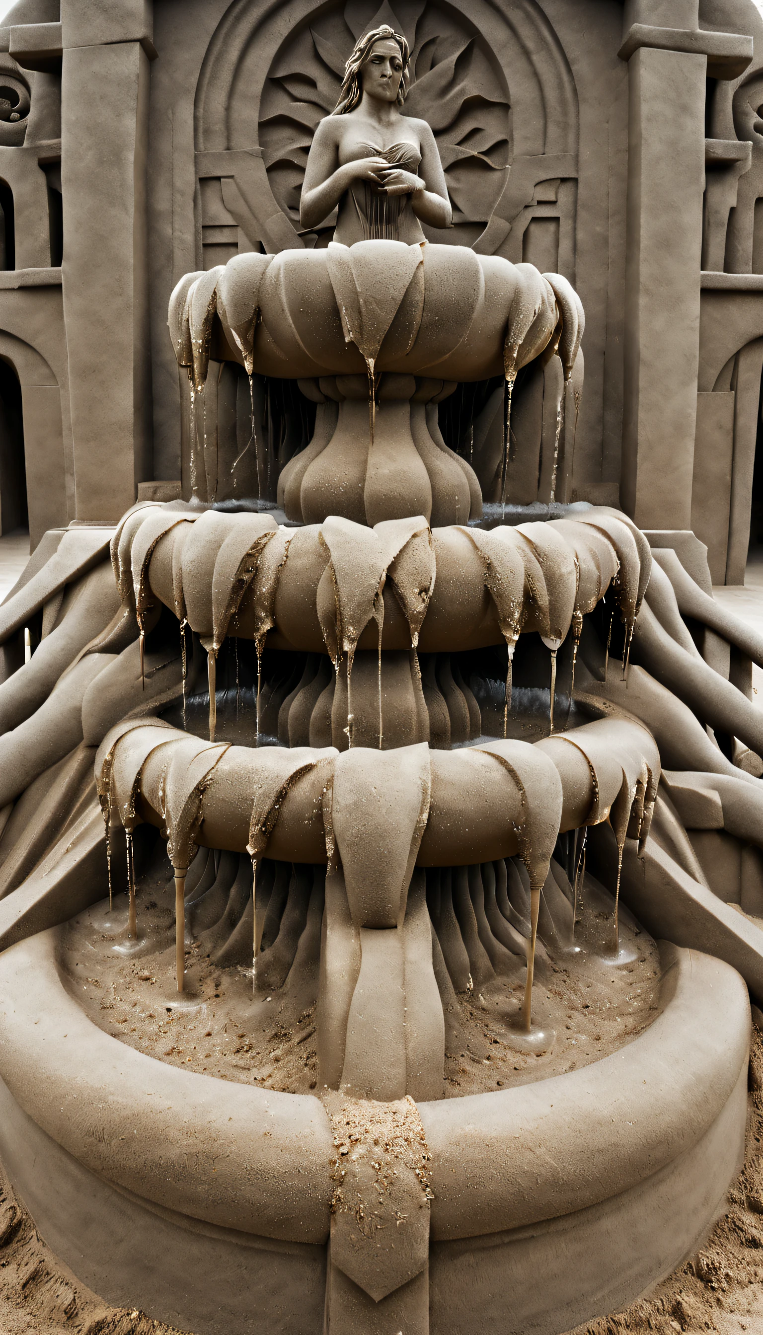 Sand sculpture style, The fountain