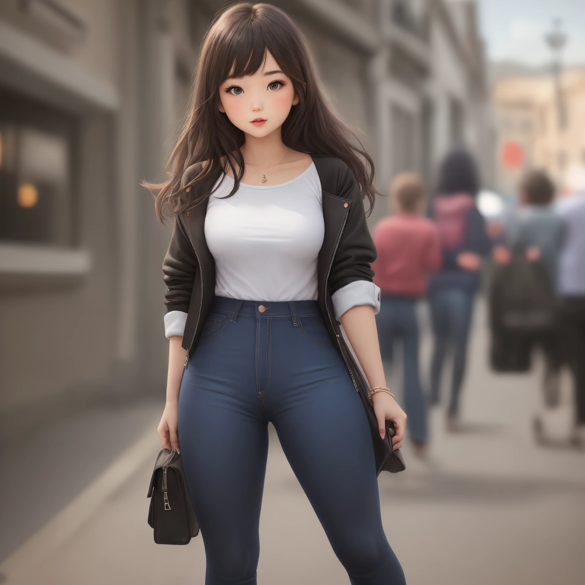Girl showing pants