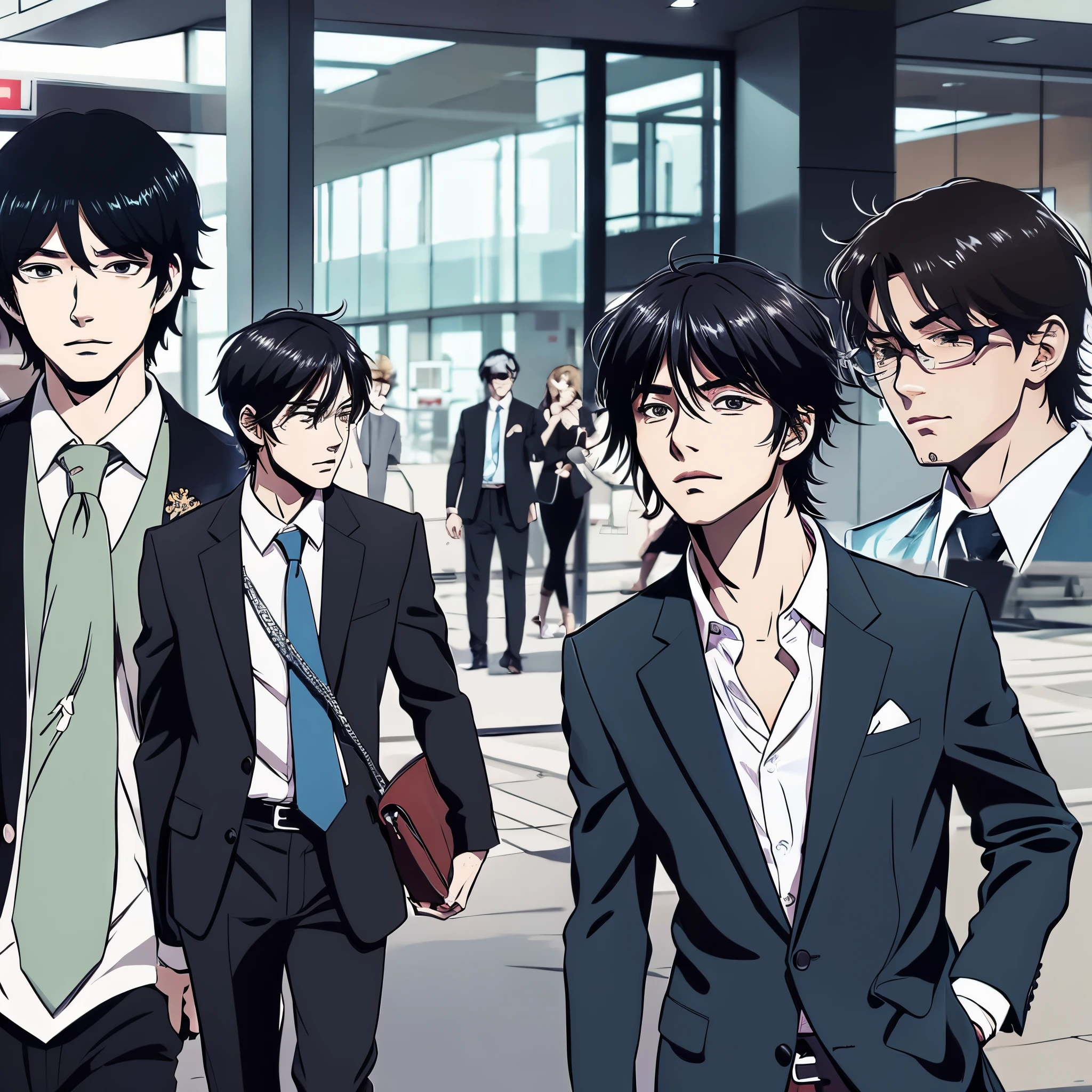 Men in suits soio、Anime style