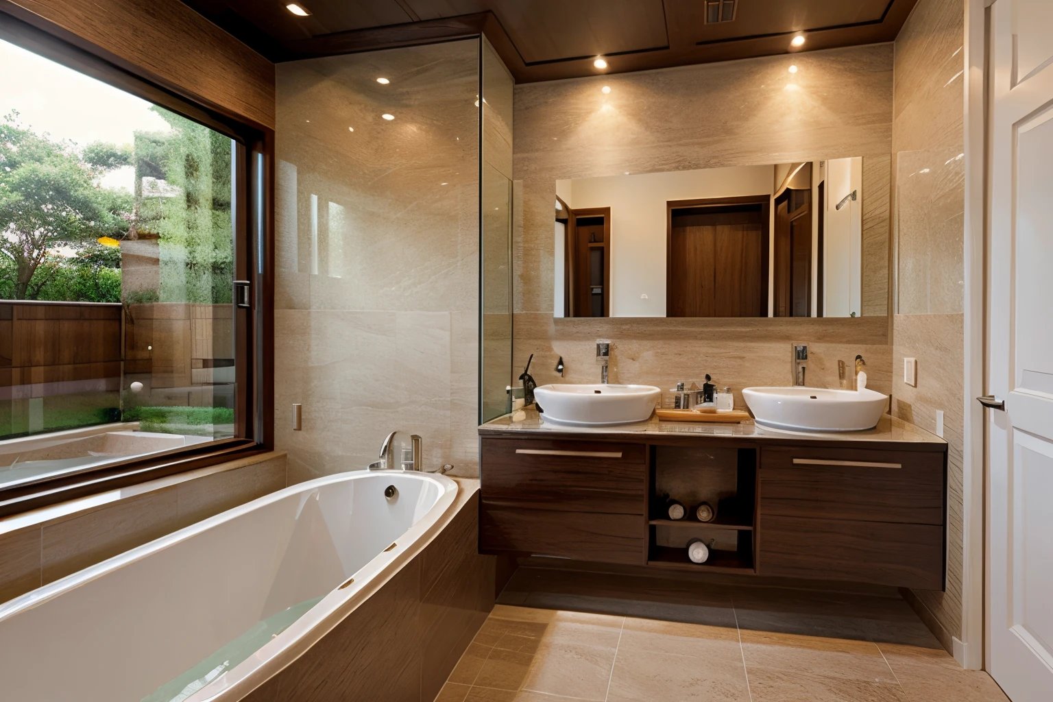 zen style bath room with detailed interior decoration drawings