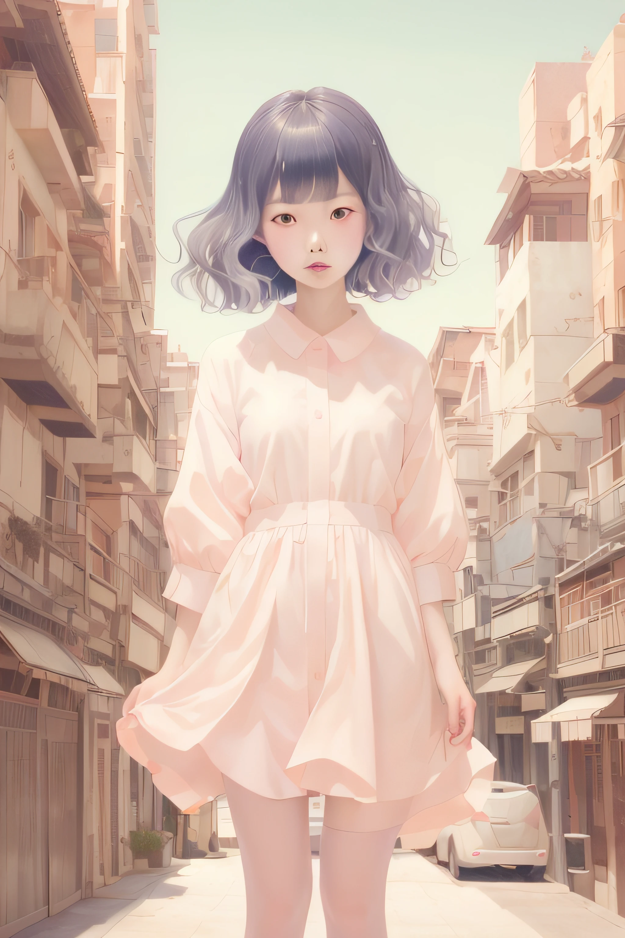 masutepiece,Best Quality,Feng-hong-hsien,1 girl,Pink,city,