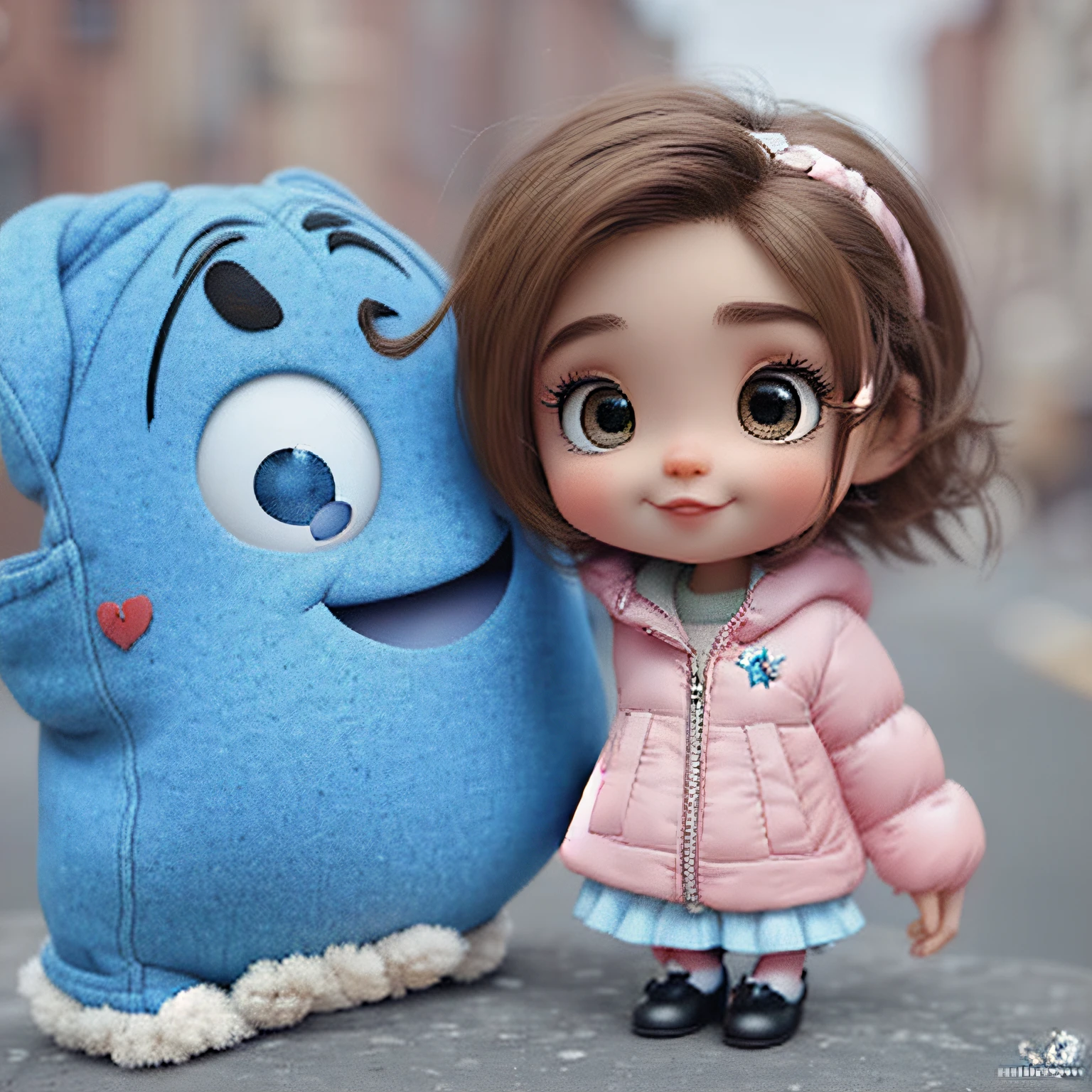 un gros plan d'une poupée avec une veste rose et une veste rose, Adorable peinture numérique, Pixar Mignon Conception de personnage, Personnage de dessin animé mignon, Personnage mignon de Pixar, Rendu 3D mignon, Dans le style de l’animation Disney, Pixar Portrait 8 K Photo, Style Cartoon Pixar, Style d’art de bande dessinée, Dans le style de Disney Pixar, Mignon art numérique détaillé, Style de dessin animé mignon, Personnage emblématique rose