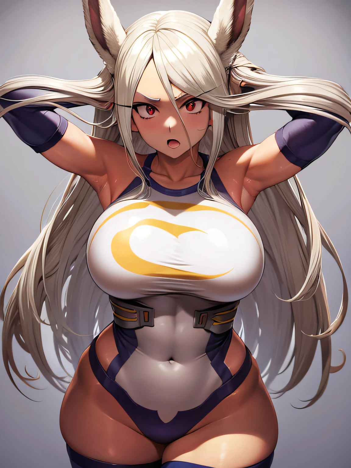 personaje de anime con un culo muy grande, Personaje del juego de lucha, Pose de lucha, Pose ruda, most strongest pose, Pose de lucha, chica musculosa, Chica en forma, Tifa Lockhart con pelo blanco, Thicc, Chica perfecta de pelo blanco, commission for high resolution, femenino y musculoso, seductora chica de anime, Anime woman, Chica con el pelo plateado, armpits