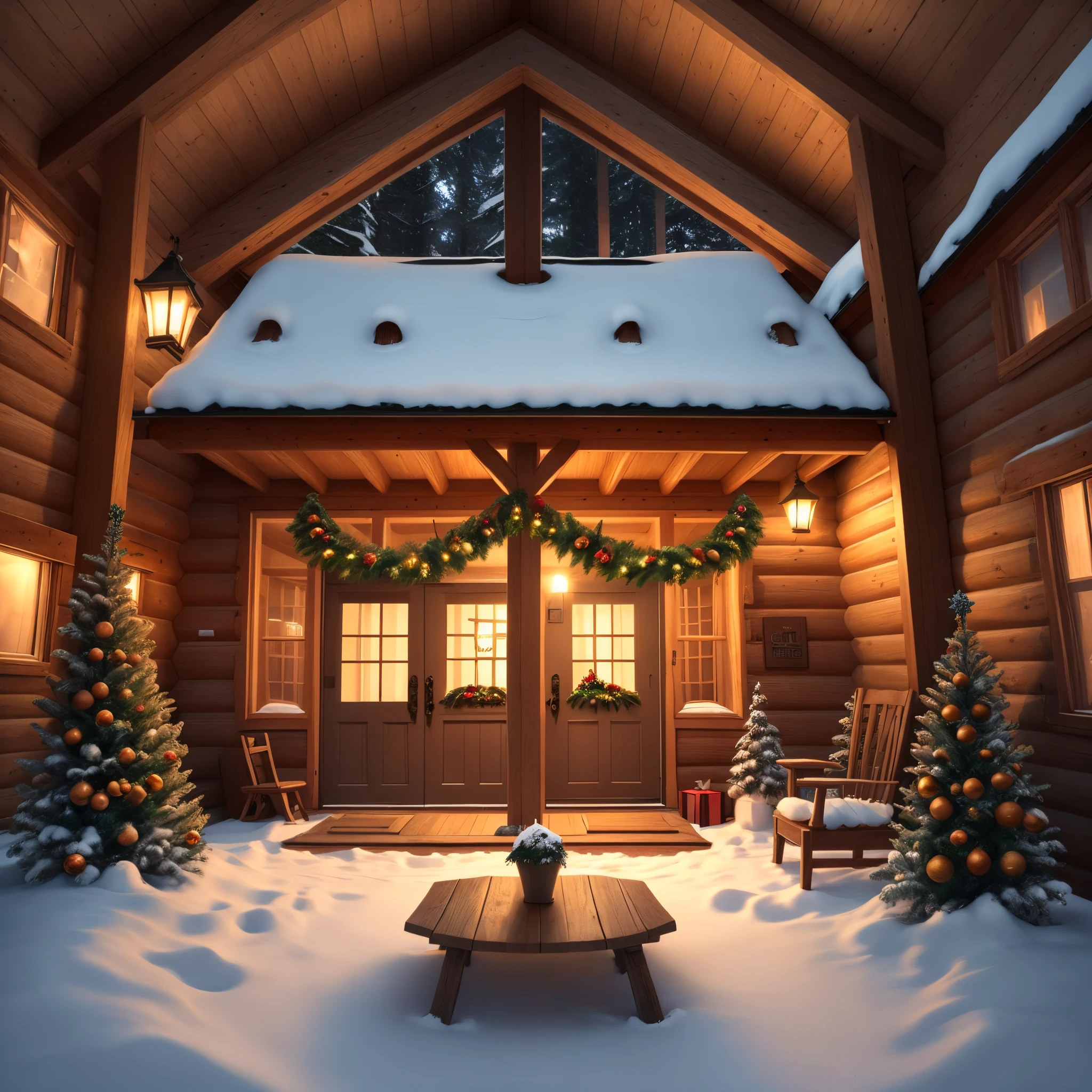 inside the most idyllic cozy christmas cabin