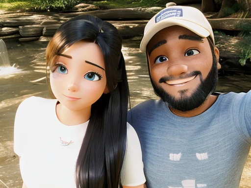 3D photo, beautiful ,lovely couple