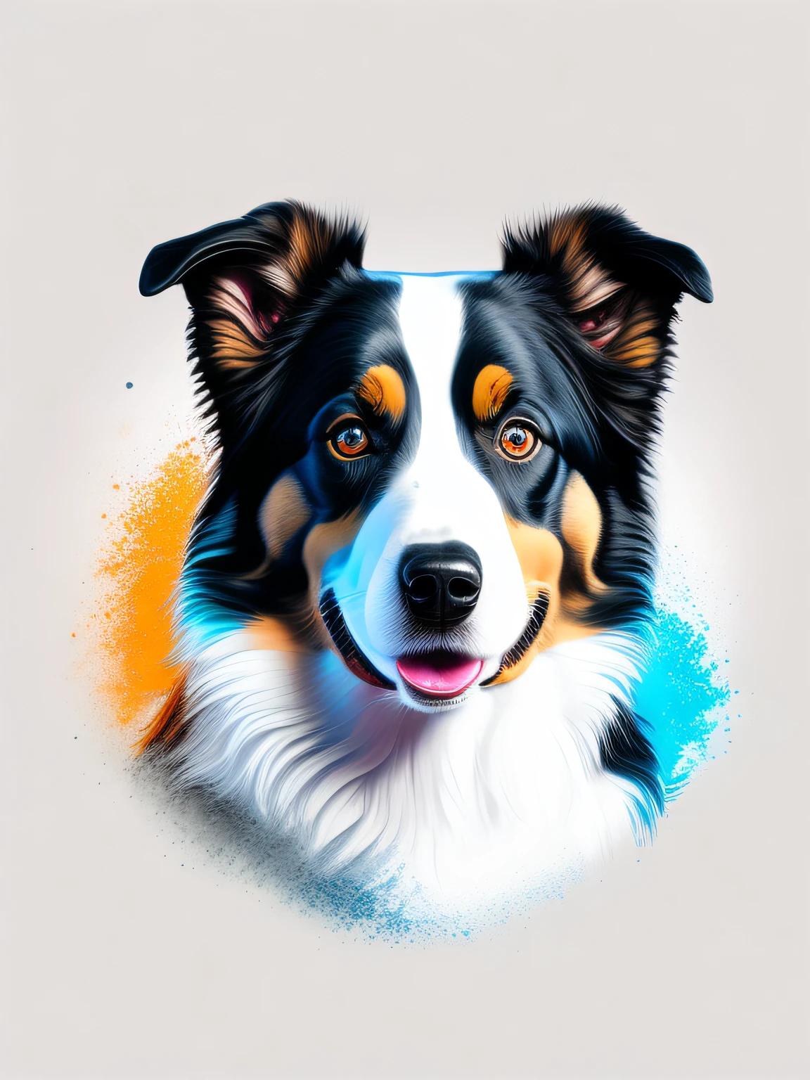 border collie, dog, design de camiseta, rzminjourney, arte vetorial, fundo branco