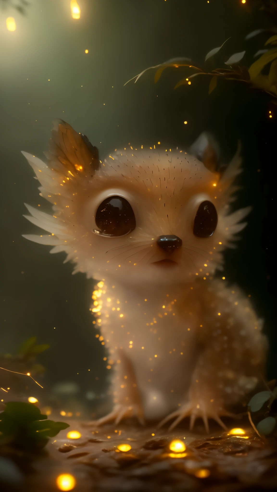 closeup angle of cute tiny little glowworms illuminating a bush, a detailed painting, cgsociety, detailed painting, artstation hd, high detail, cgsociety, photorealism, concept art, artstation hd, official art, bokeh, 真实感, Realism, tmasterpiece, Brad Jongsan walks in the jungle (Night of the Fireflies), (higly detailed: 1 1), rough face, natural skin, hiquality, NSFW, pretty eyes, (Detailed face and eyes), (s face: 1 2), tumult, Complementary, real-photo, .PSD, Lightweight Film Photography, sharp-focus, contrast lighting, Detail Skin, high resolution 8k, Crazy detailing, Realistic, professional photo of a, 8K UHD, dslr, soft light, hiquality, film grains, Fujifilm XT3