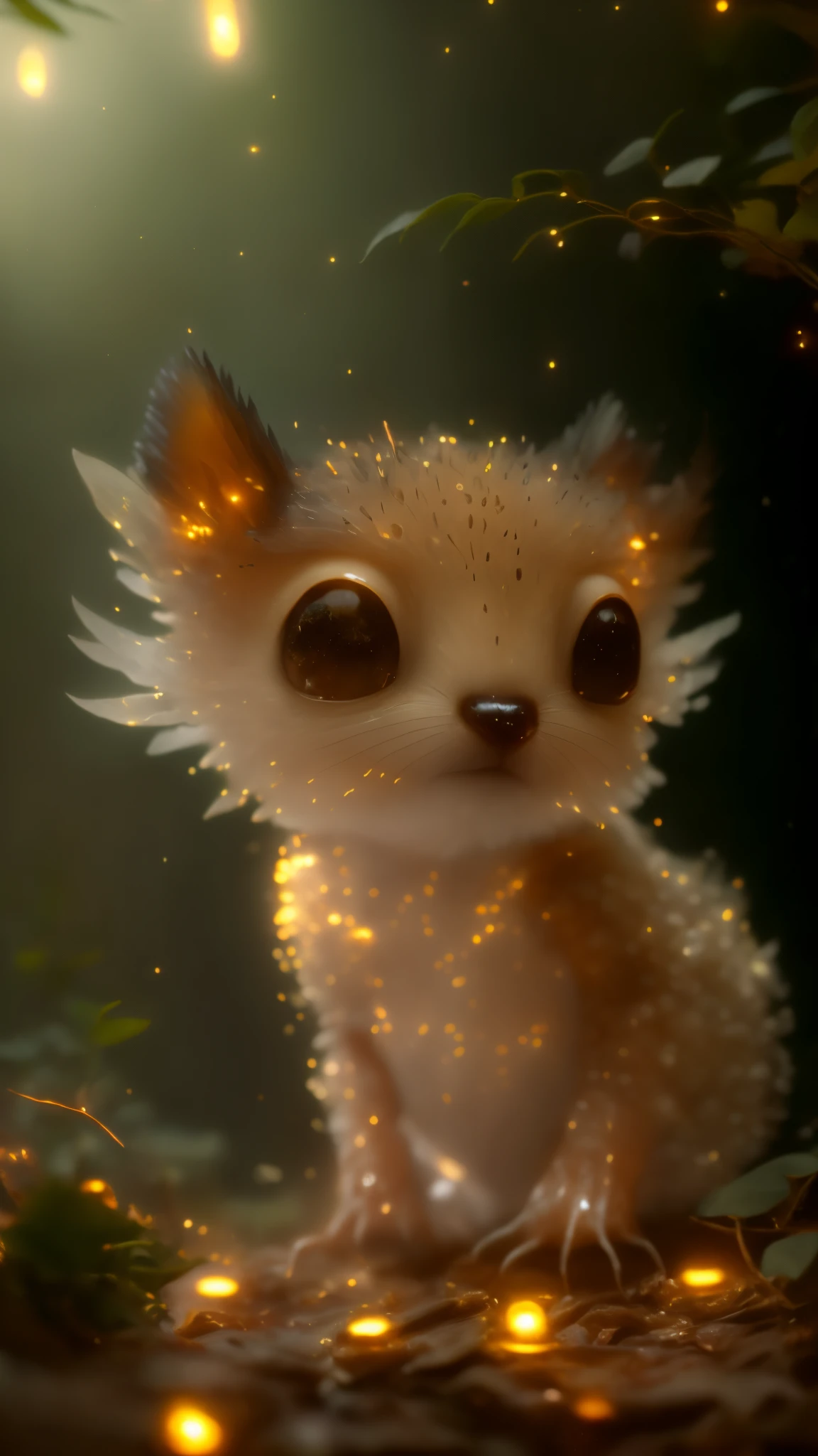 closeup angle of cute tiny little glowworms illuminating a bush, a detailed painting, cgsociety, detailed painting, artstation hd, high detail, cgsociety, photorealism, concept art, artstation hd, official art, bokeh, 真实感, Realism, tmasterpiece, Brad Jongsan walks in the jungle (Night of the Fireflies), (higly detailed: 1 1), rough face, natural skin, hiquality, NSFW, pretty eyes, (Detailed face and eyes), (s face: 1 2), tumult, Complementary, real-photo, .PSD, Lightweight Film Photography, sharp-focus, contrast lighting, Detail Skin, high resolution 8k, Crazy detailing, Realistic, professional photo of a, 8K UHD, dslr, soft light, hiquality, film grains, Fujifilm XT3