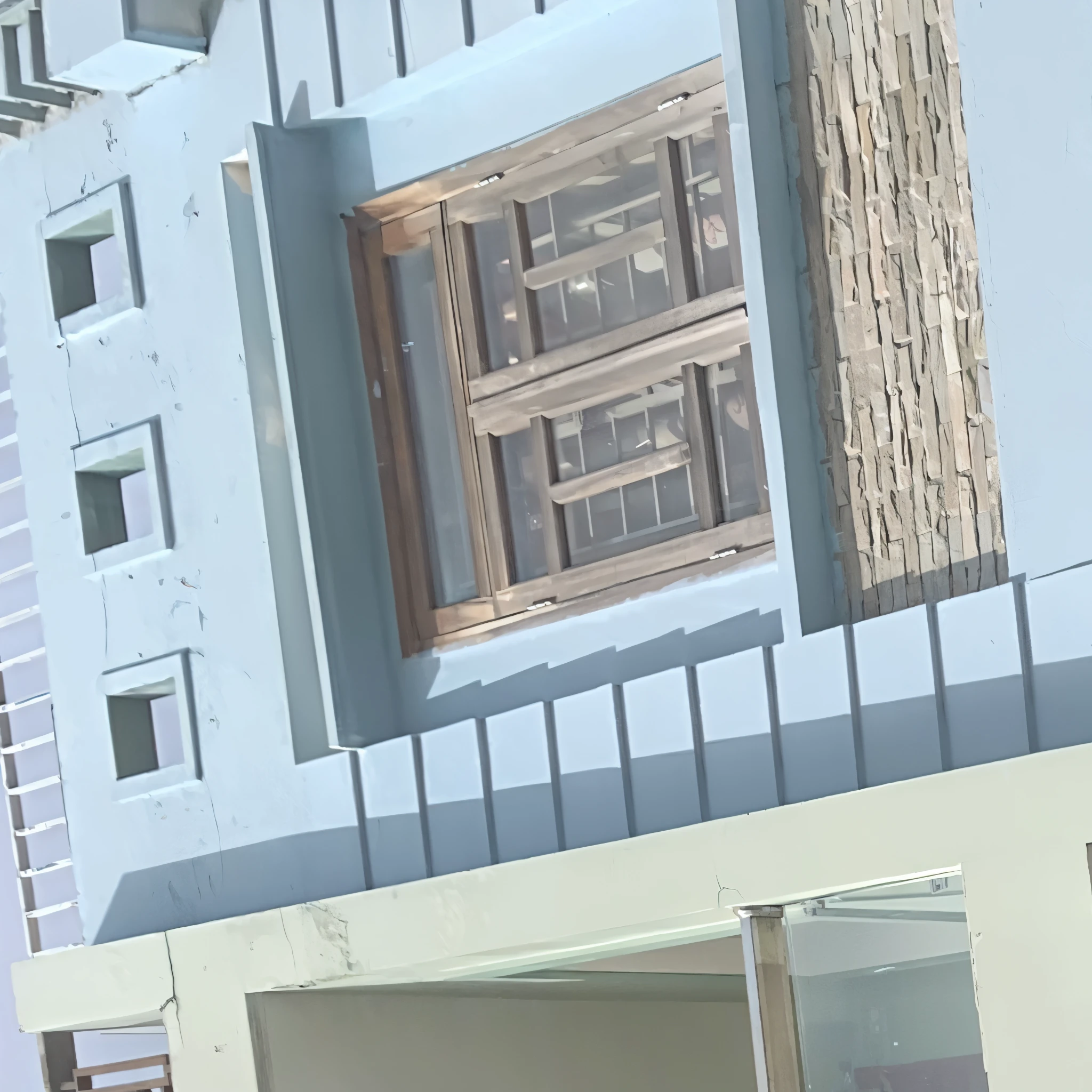 there is a building with a lot of windows on it, building facing, front-view, front side, frontview, exterior view, front view, facing front, view from bottom to top, view from bottom, front facing!!, complete house, front facing, seen from outside, frontal picture, full building, outside view, 3/4 view from below