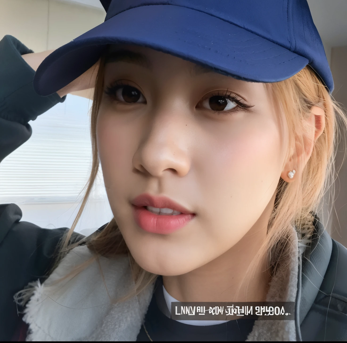 A closeup of a person wearing a hat and a jacket, Parque Roseanne do Blackpink, Kim Doyoung, wan adorable korean face, Jinyoung Canela, Sakimichan, Heonhwa Choe, jossi do blackpink, Dom Yunjoo, Mulher sul-coreana bonita, maquiagem sul-coreana popular, jia, Retrato de Jossi de Blackpink, foto de perfil headshot, coreana