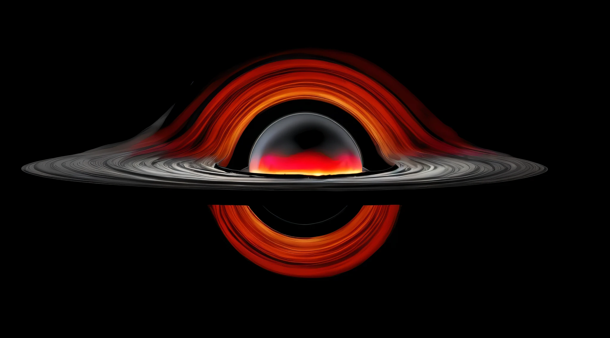 um close de um redemoinho vermelho e preto com um fundo preto, abstract black hole in space, black hole with disс accretion, Black hole in space, saindo de um buraco negro, buraco negro interestelar, viajando para um buraco negro, is being drawn into a blackhole, dentro de um buraco negro, horizonte de eventos de buracos negros, buraco negro