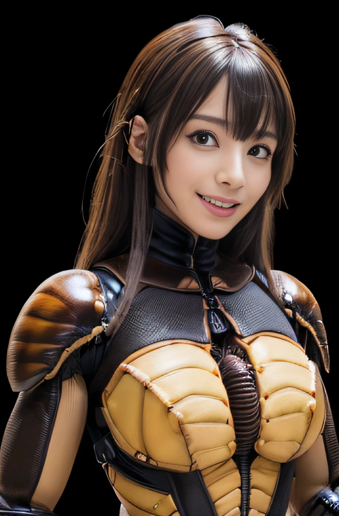 (high resolution,masterpiece,best quality,extremely detailed CG, anime, official art:1.4), realistic, photo, amazing fine details, all intricate, gloss and shiny,awesome many layers, 8k wall paper, 3d, sketch, kawaii, illustration,( solo:1.4), perfect female proportion,villainess, (fusion of dark brown cockroach and lady:1.4), (brown cockroach form lady:1.2), (brown cockroach lady:1.2), (fusion:1.2), (solo:1.4), (evil smile:1.2), muscular, abs, (cockroach brown exoskeleton bio insect suit:1.4), (cockroach brown exoskeleton bio insect armor:1.2), (brown transparency cockroach wing:1.4), (brown cockroach antennae:1.3),