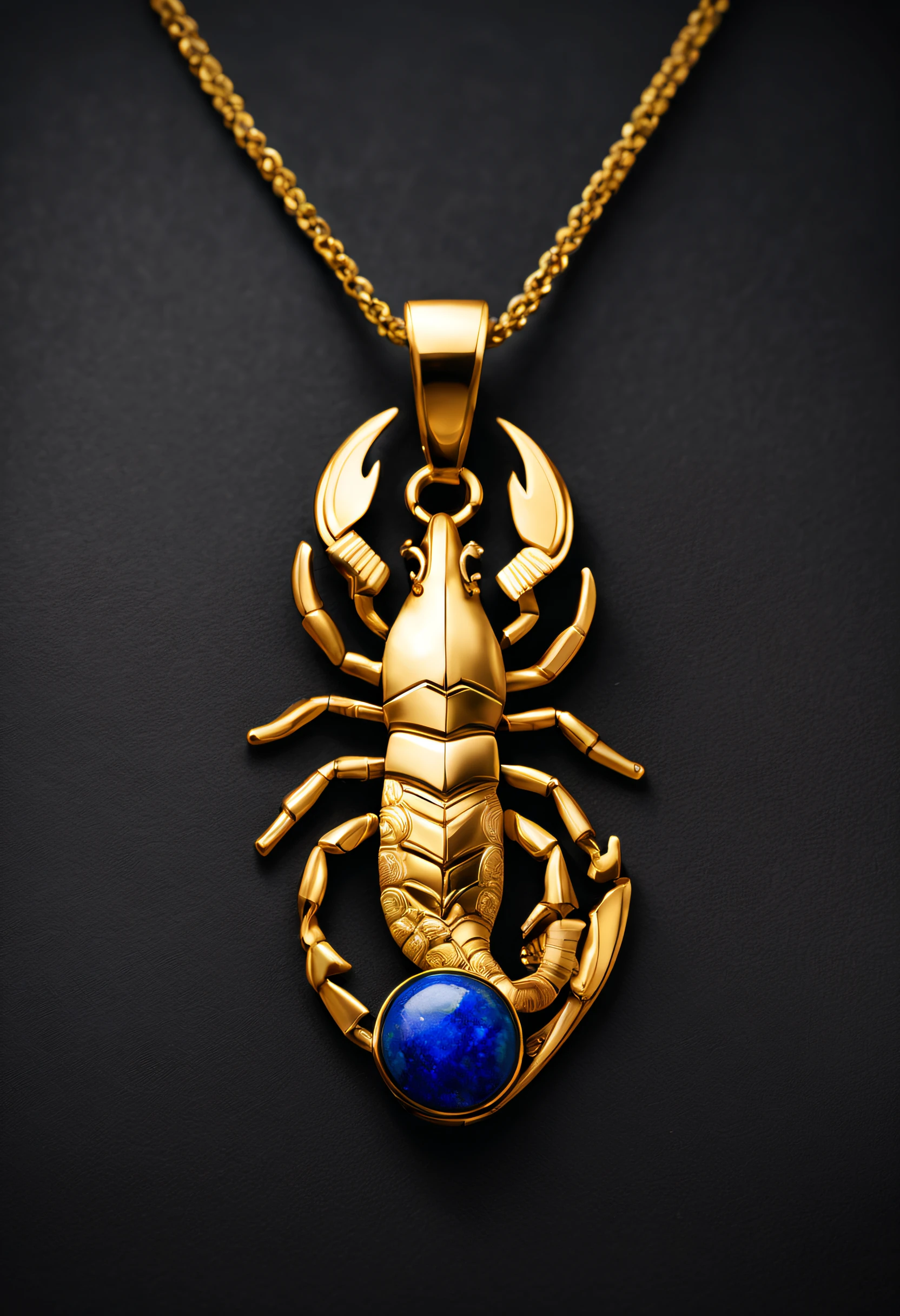 Item design, pendant design, Logo design, (Scorpio pendant design), (Set double opal), Black gold border, lapis lazuli,turquesa,black shell,Taurus symbol,( Golden minimalist little scorpion), Van Cleef &lifier; alpes & alps , cartier, Background with: The white,The content is very detailed, Best quality at best, tmasterpiece, A high resolution, hyper realisitc, 8K, Cyclic lighting,