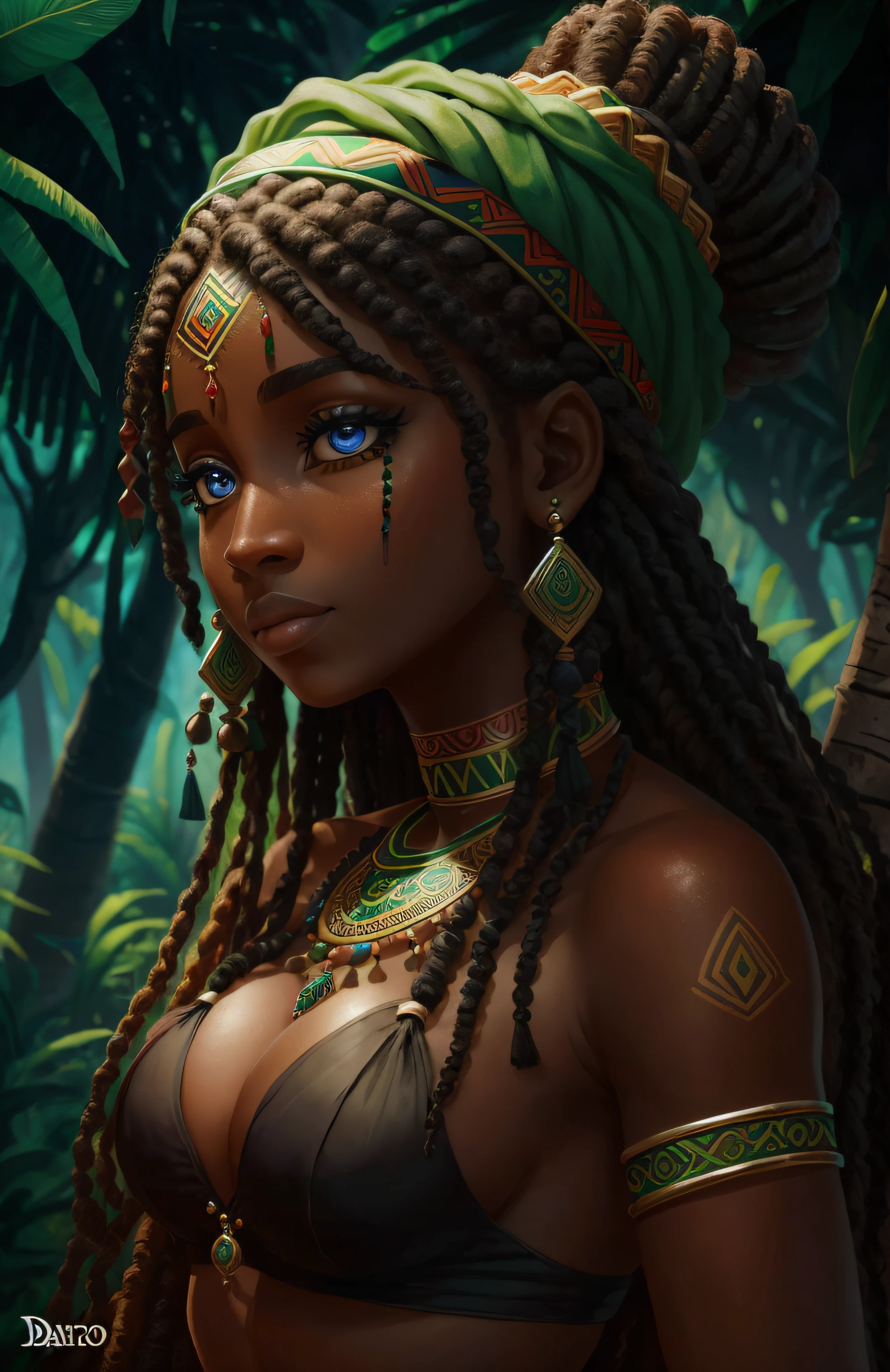 corpo inteiro linda rasta verde pele preta rasta , detalhes insanos : erva daninha, meninalva,High definition,Perfil do avatar,detalhes ultra realistas 4k, ultra detalhado 18k,retrato,circunstanciado, pele texturizada, belos olhos detalhados, detalhes do rosto, olho, Bonito