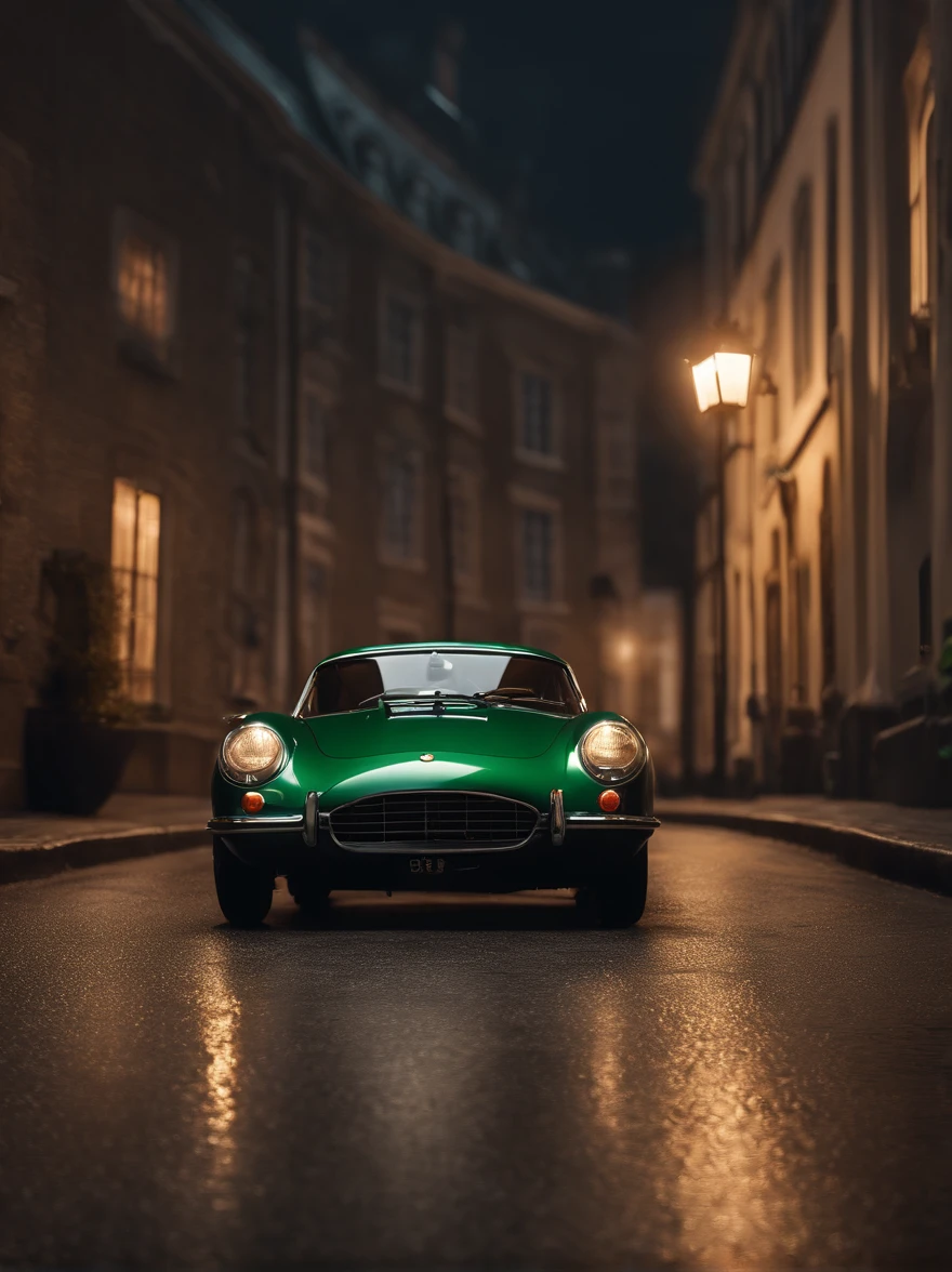 british,green,old,porche,top view,drone shot,close up,(best quality,4k,8k,highres,masterpiece:1.2),ultra-detailed,(realistic,photorealistic,photo-realistic:1.37),vivid colors,HDR,UHD,studio lighting,sharp focus,physically-based rendering,extremely detailed windows and tires,classic design,detailed interior,shiny paintwork,chrome accents,retro atmosphere,artistic angles,urban backdrop,glowing streetlights,iconic British car,powerful presence,luxury vehicle
