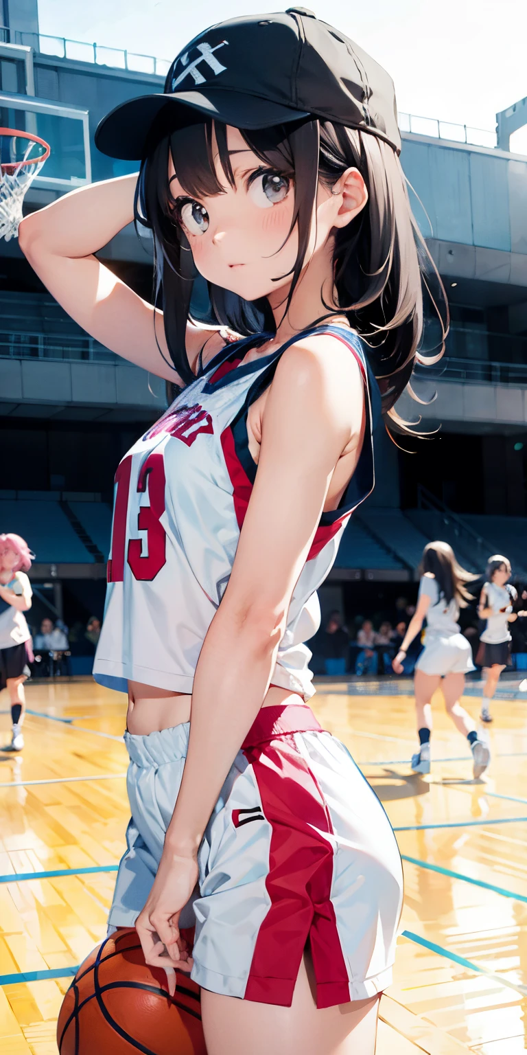 (RAW Photos, Highest quality), masterpiece, 1 Girl, (Twin tails), head shot, Sportswear, head band, sneakers, basketball,
,都市のbasketballコート, Graffiti wall, sunset
,basketballをプレイする, Laugh with friends, Sports Poses
,Dynamic action shots, sunsetの光, Vibrant colors